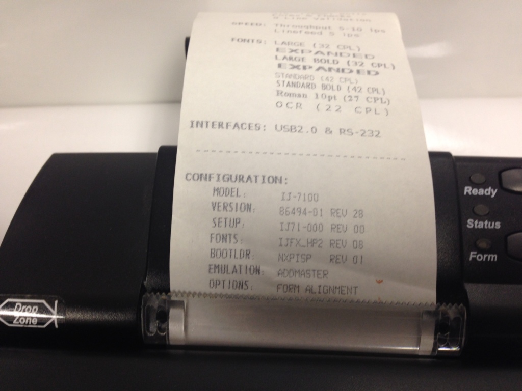 Addmaster IJ7102 validation and receipt printer HARD tec